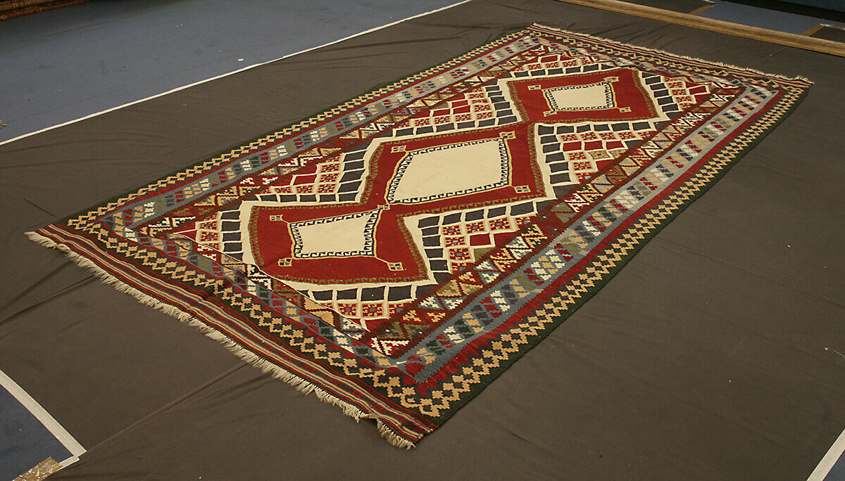 Kilim Antico Fine Kashkai Di Lana Con Disegno Geometrico n°:68693535